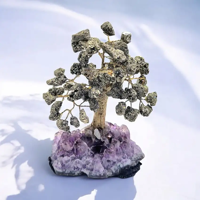 Árvore de Pedra Pirita (Arvore da Fortuna) 16cm