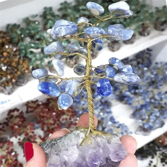 Árvore de Pedras Quartzo Azul 13cm