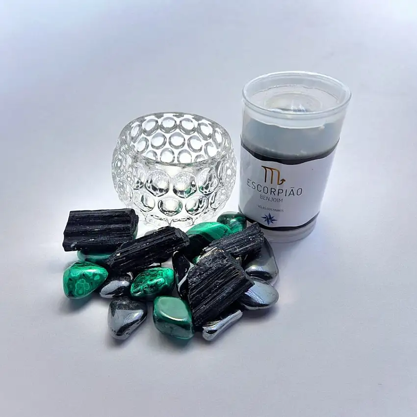 Kit Pedras e Vela Signo Escorpião