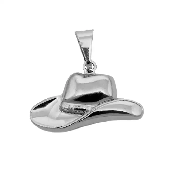 Pingente Chapéu Country Folheado Prata 1000